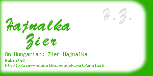 hajnalka zier business card